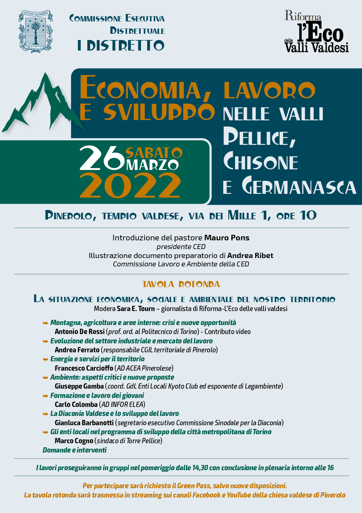 Economia, lavoro e sviluppo nelle valli valdesi - convegno